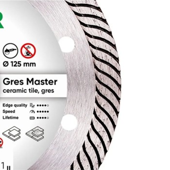 Алмазный диск отрезной 1A1R Gres Master 125x22.22x10x1.4mm