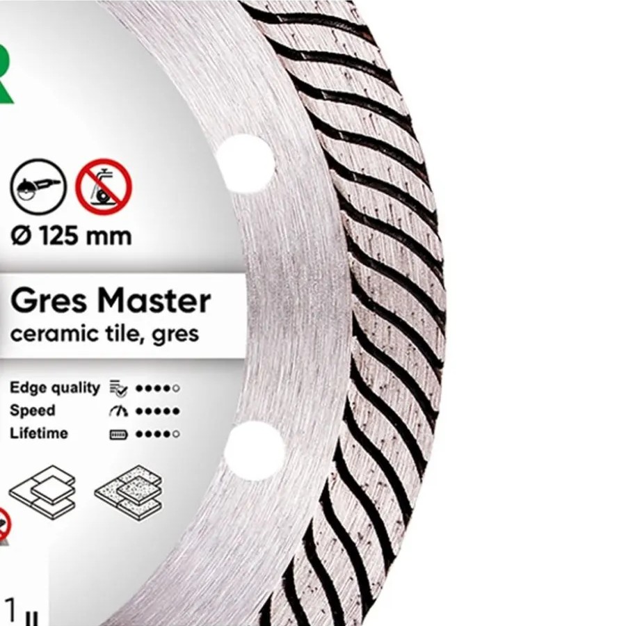 Алмазный диск отрезной 1A1R Gres Master 125x22.22x10x1.4mm