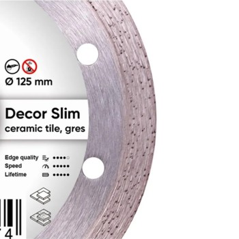 Алмазный диск отрезной 1A1R 125x22.22x10x1.2mm Decor Slim