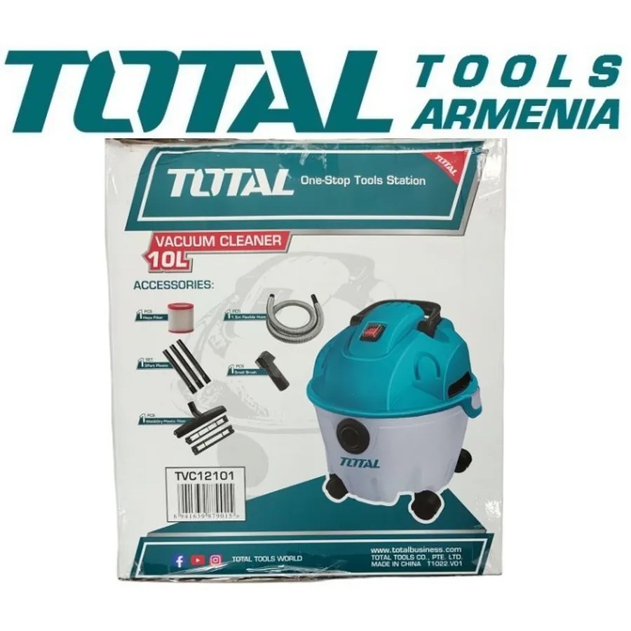 Вакуумный пылесос 10л 1200Вт TOTAL TVC12101