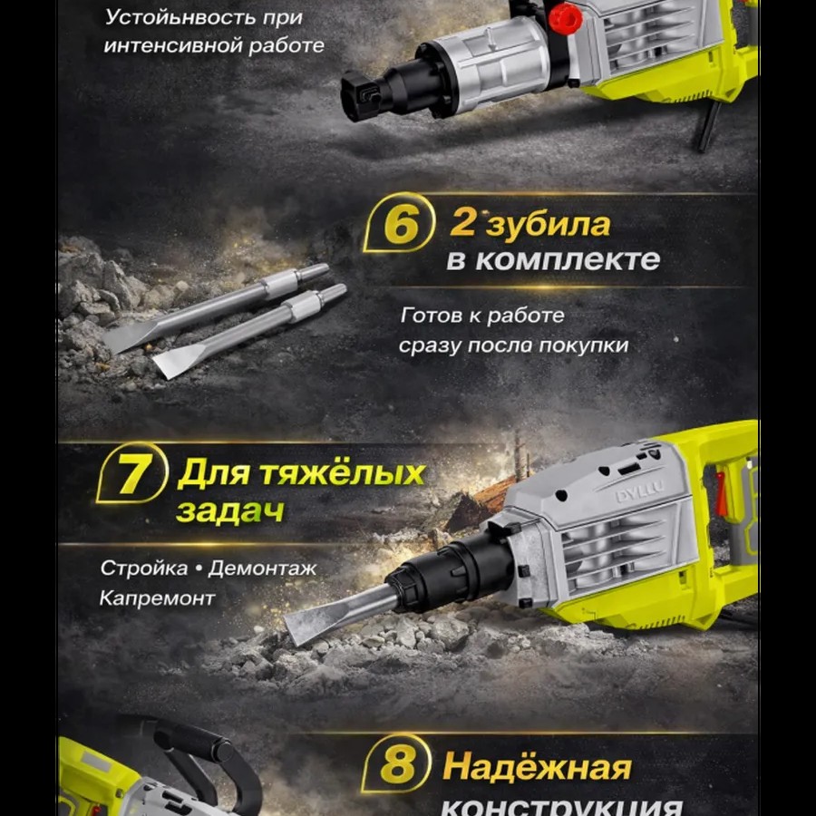 Отбойный молоток DTDB2D95 1950 Вт