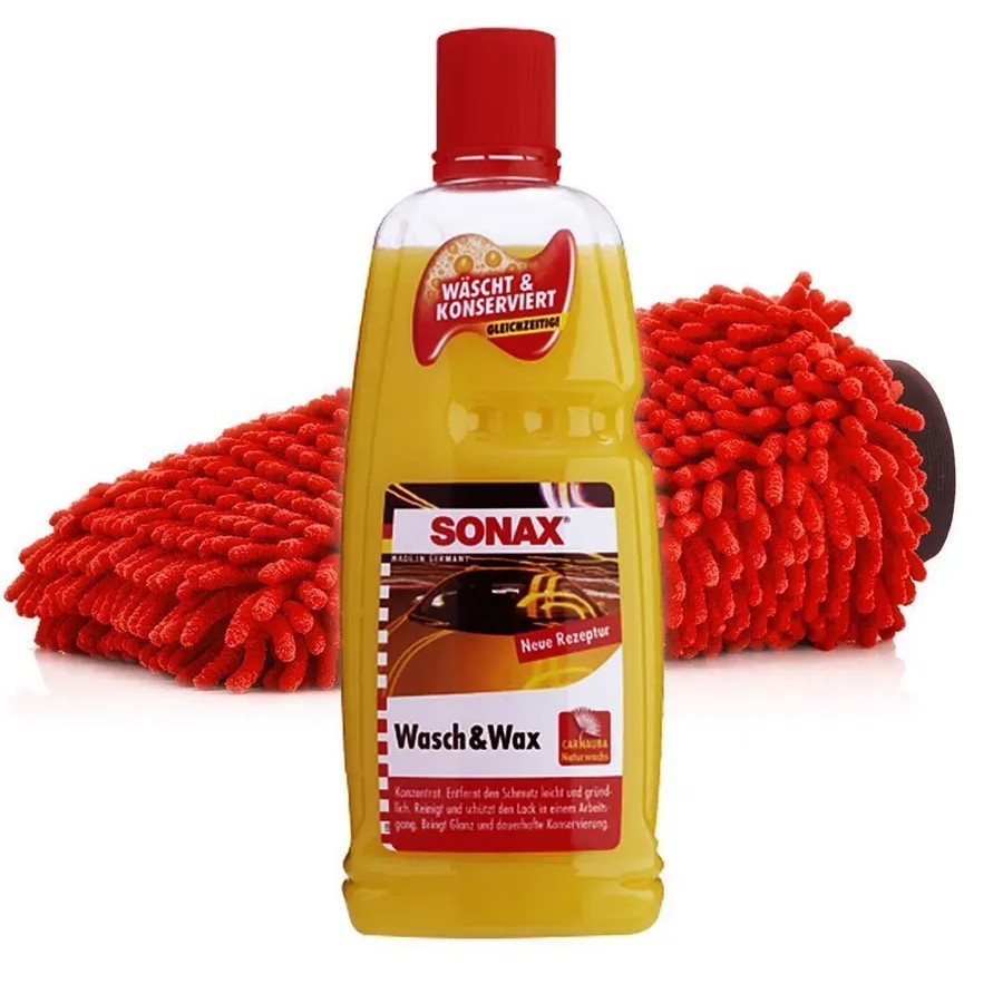 Автошампунь Wash+Wax с карнаубским воском, концентрат Автошампунь Wash+Wax с карнаубским воском, концентрат