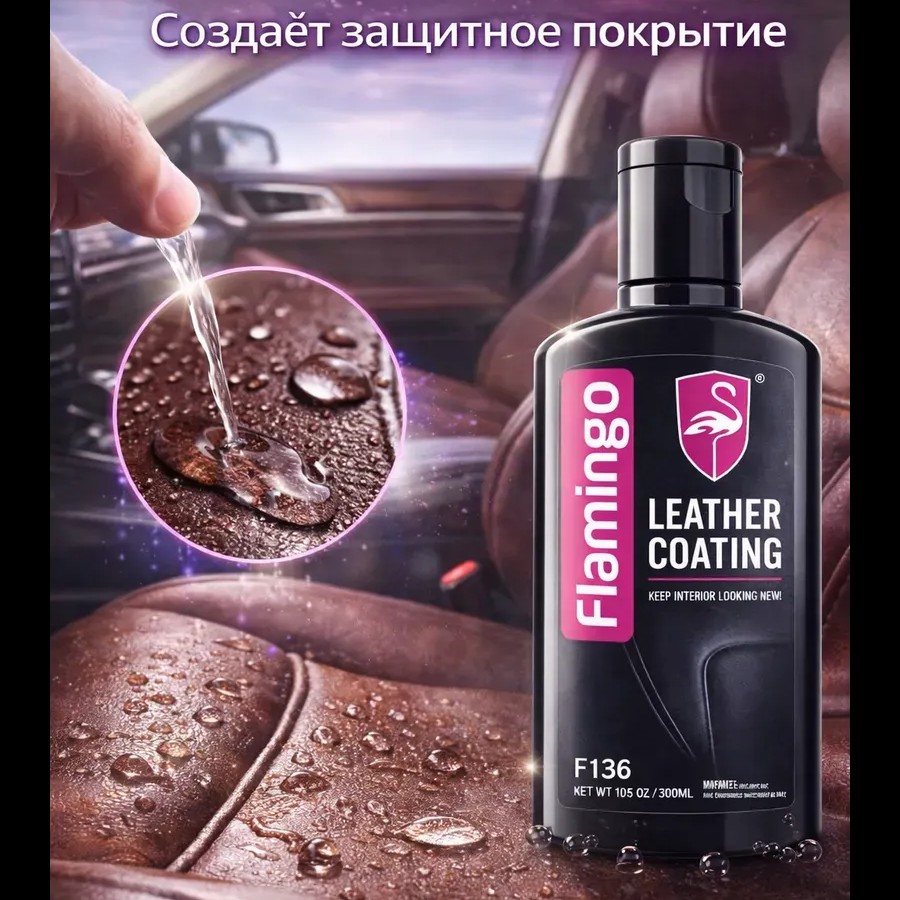 Flamingo Крем,кондиционер для кожи салона автомобиля