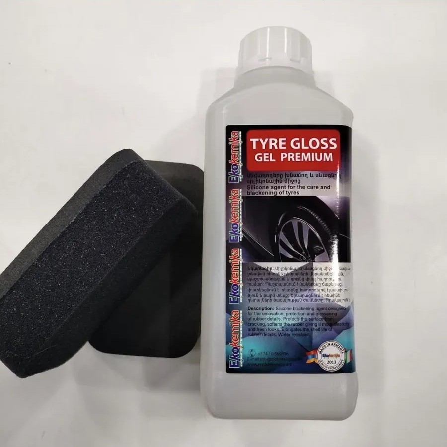 Чернитель шин и уход за резиной Tyre Gloss Gel Premium 1 л Чернитель шин и уход за резиной Tyre Gloss Gel Premium 1 л