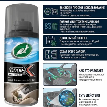 Кинетическая очистка всего автомобиля Odor-X 100 мл
