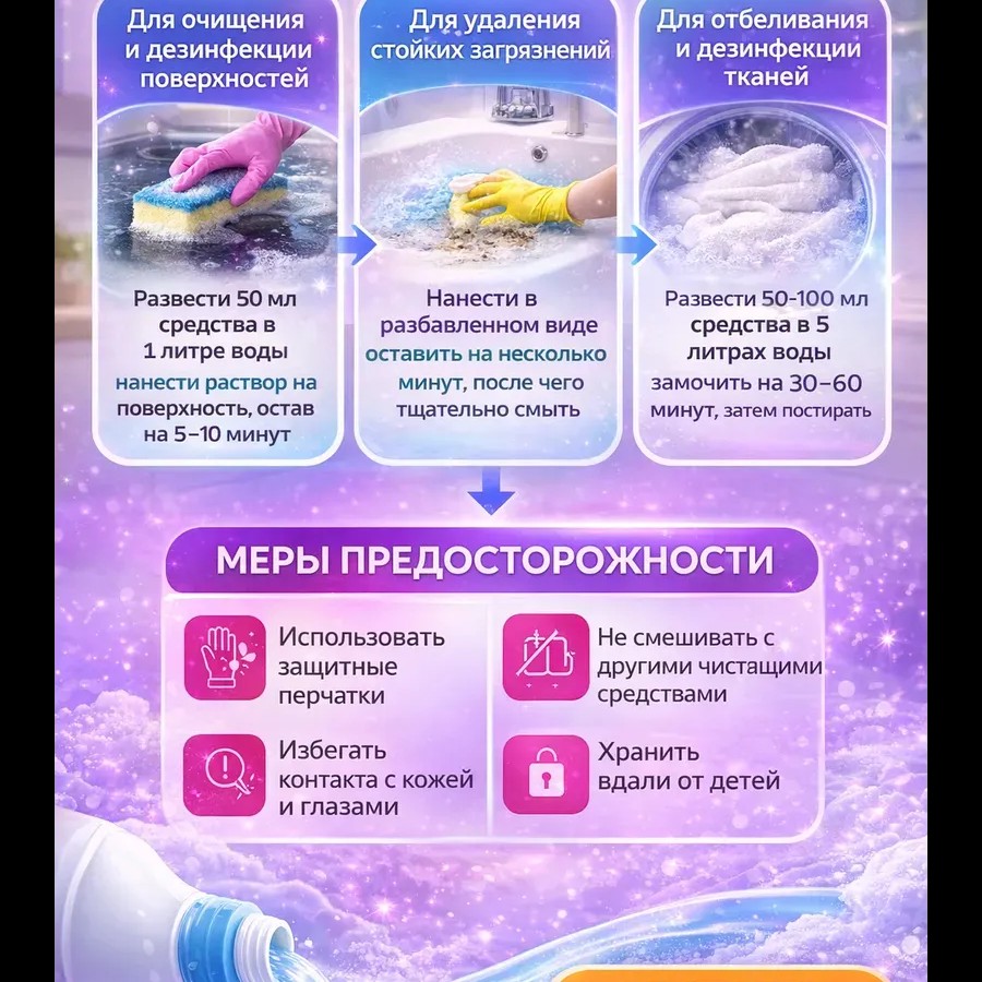 Novitex Отбеливатель жидкий для белья и поверхностей 1 л