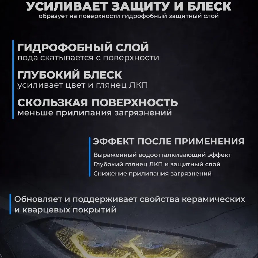 Керамический шампунь для авто HYDROSiO2 FLASH 1000мл