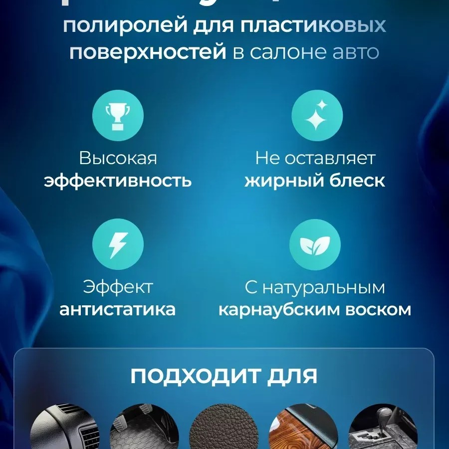 Полироль для авто, для пластика Plak 750 мл Полироль для авто, для пластика Plak 750 мл