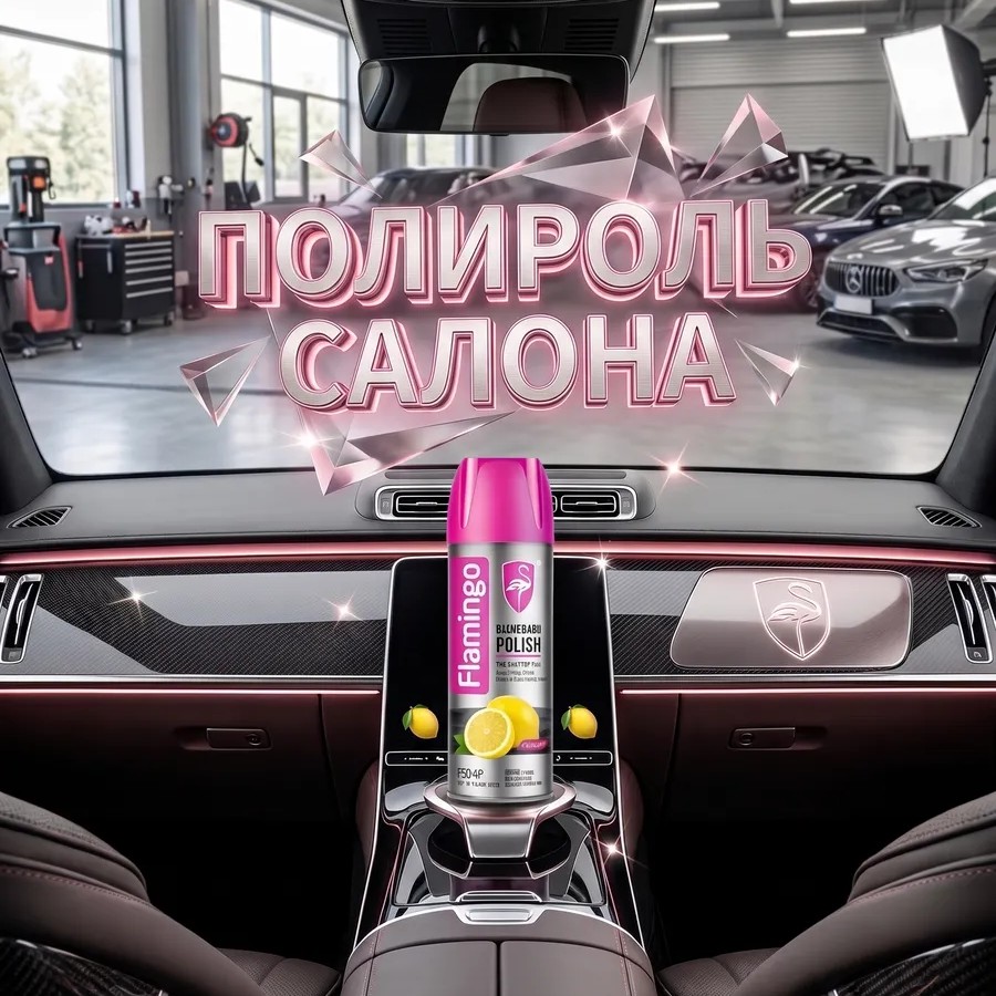 Полироль для пластика салона автомобиля лимон Полироль для пластика салона автомобиля лимон