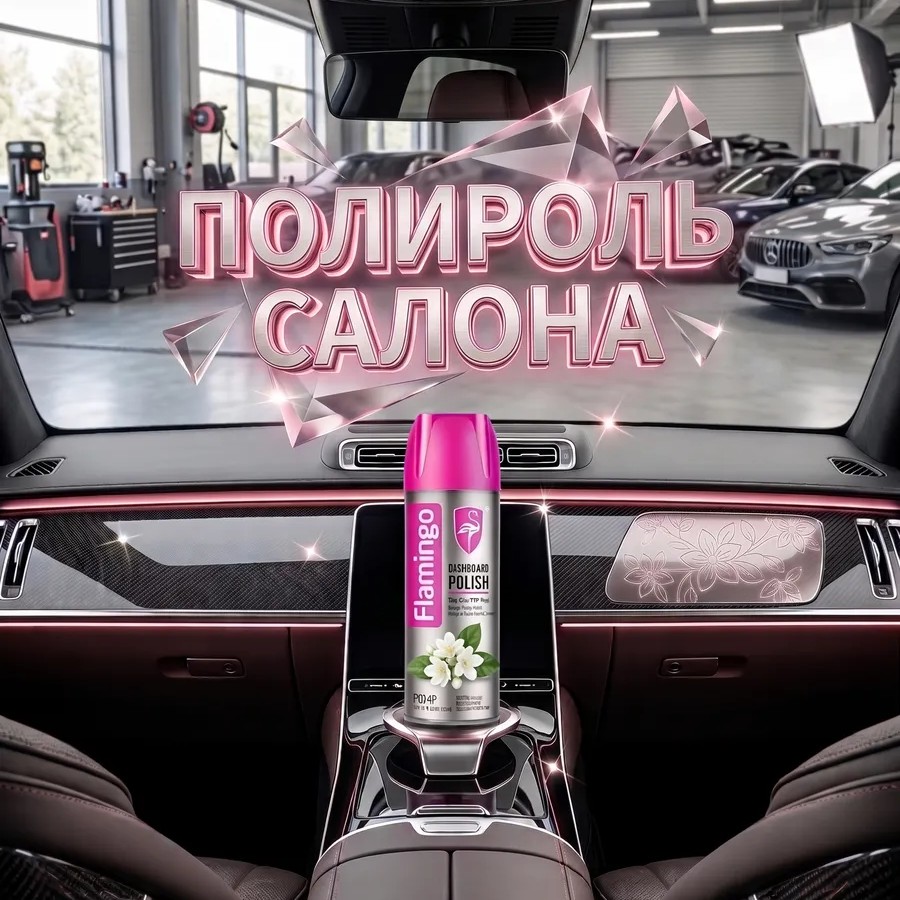 Полироль для пластика салона автомобиля жасмин Полироль для пластика салона автомобиля жасмин
