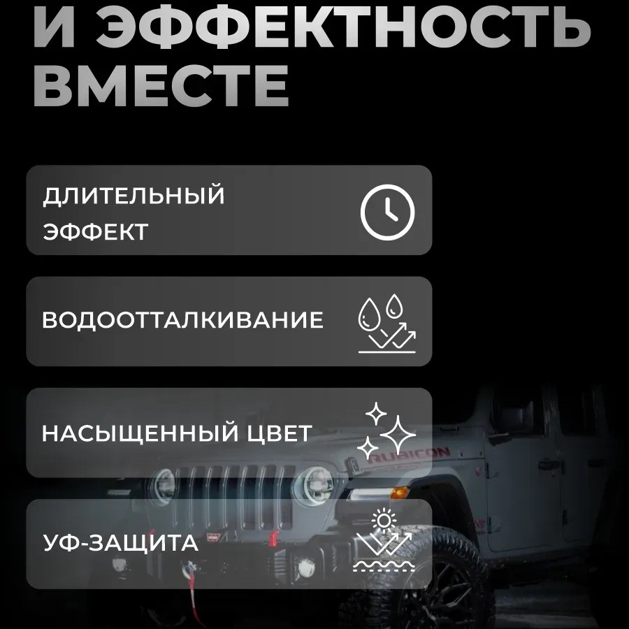 Чернитель шин и реставратор пластика Gloss&Protect 330мл