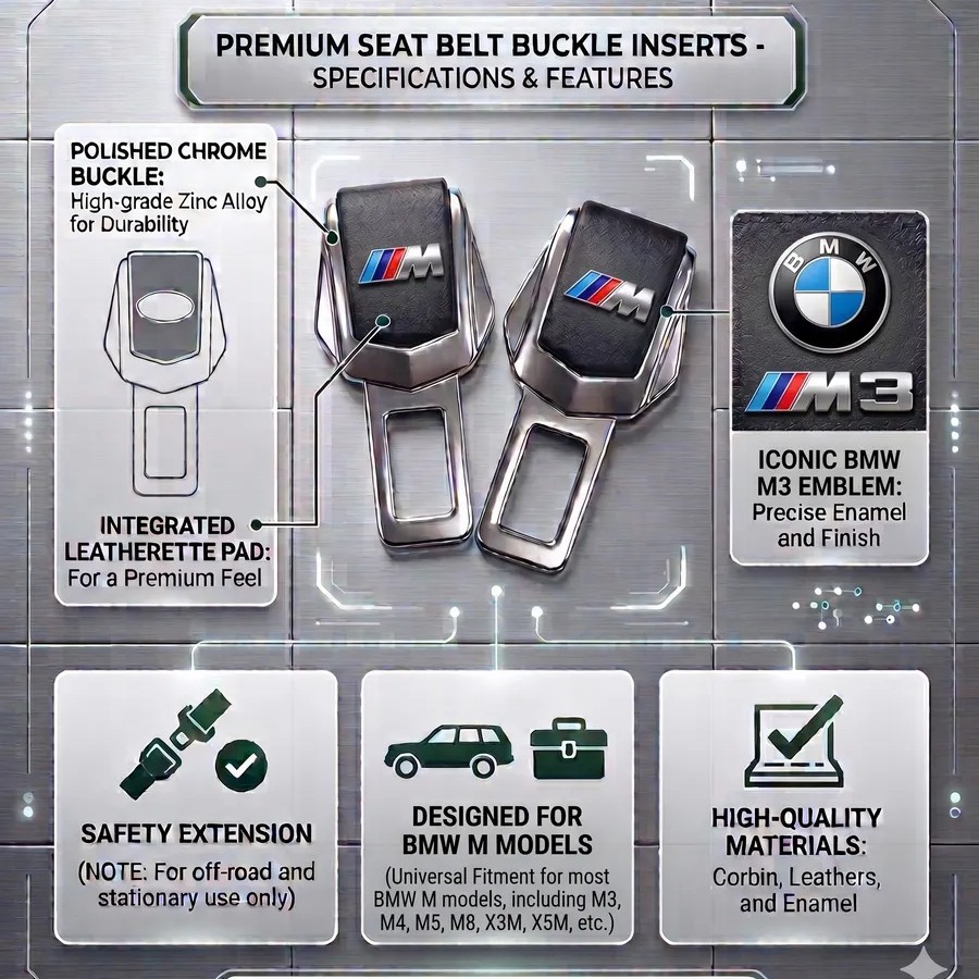 Заглушки ремня безопасности BMW M / БМВ М комплект 2 шт Заглушки ремня безопасности BMW M / БМВ М комплект 2 шт