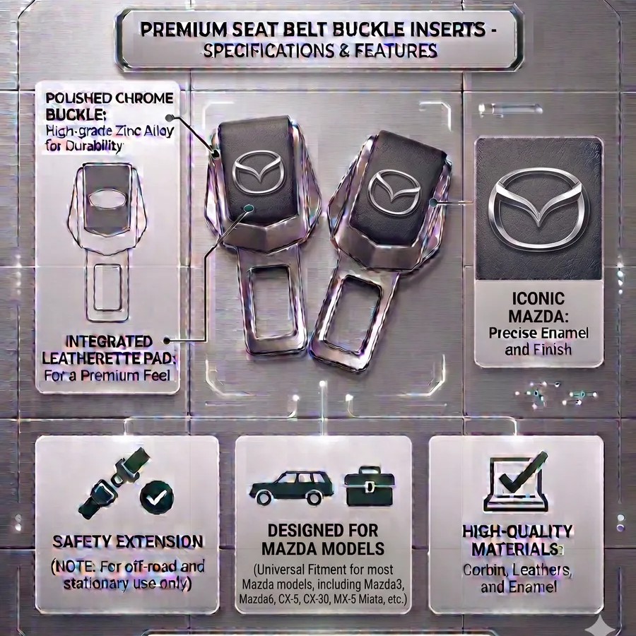 Заглушки ремня безопасности Mazda комплект 2 шт Заглушки ремня безопасности Mazda комплект 2 шт