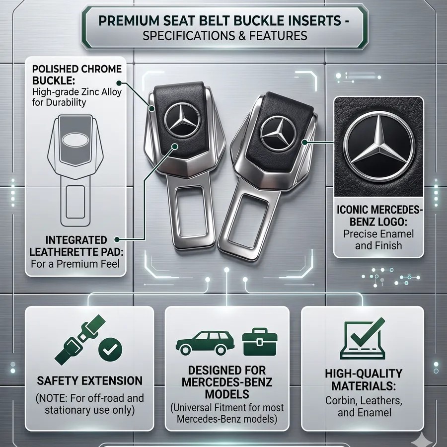 Заглушки ремня безопасности Mercedes Benz комплект 2 шт